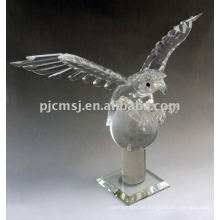 Figurines claires d&#39;aigle en cristal, aigle en cristal pour la décoration à la maison